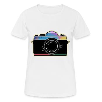 Photography photographer camera vintage retro creative - Women's Breathable T-Shirt - white - Front - AI Model Female 172 dark (172cm)