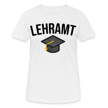 Lehramt Studium Abschluss - Frauen T-Shirt atmungsaktiv - Weiß - Vorne - AI Model Female 172 dark (172cm)