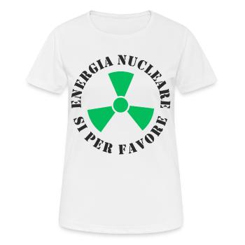 L’énergie nucléaire, Oui s’il vous plaît - T-shirt respirant Femme - blanc - Devant - AI Model Female 172 dark (172cm)