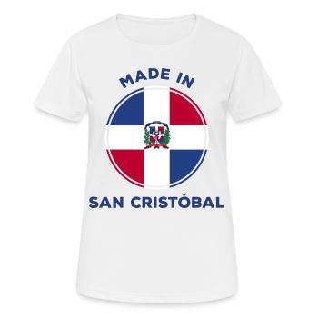San Cristobal - T-shirt respirant Femme - blanc - Devant - AI Model Female 172 dark (172cm)