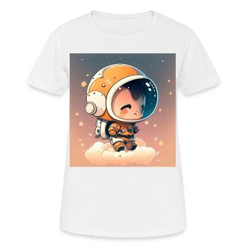 Mignon Chibi Astronaute - T-shirt respirant Femme - blanc - Devant - AI Model Female 172 dark (172cm)
