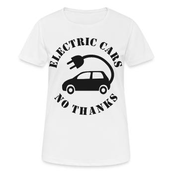 Voitures électriques Non merci - T-shirt respirant Femme - blanc - Devant - AI Model Female 172 dark (172cm)