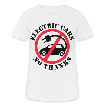Voitures électriques Non merci - T-shirt respirant Femme - blanc - Devant - AI Model Female 172 dark (172cm)