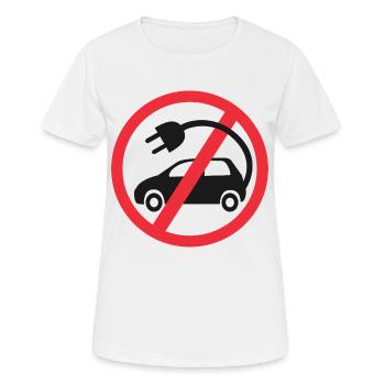 Voitures électriques Non merci - T-shirt respirant Femme - blanc - Devant - AI Model Female 172 dark (172cm)