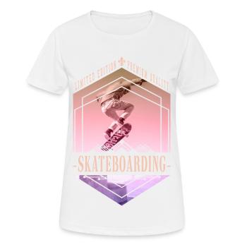 Skateboarding Skate Skater Skateboard Sk8 Vintage - T-shirt respirant Femme - blanc - Devant - AI Model Female 172 dark (172cm)