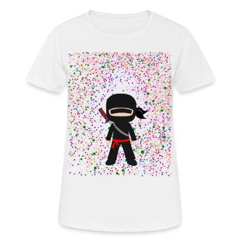 Ninja Dots - Frauen T-Shirt atmungsaktiv - Weiß - Vorne - AI Model Female 172 dark (172cm)