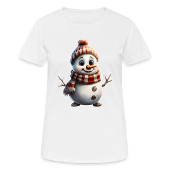 Snowman - Women's Breathable T-Shirt - white - Front - AI Model Female 172 dark (172cm)