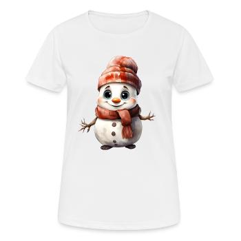 Snowman - Women's Breathable T-Shirt - white - Front - AI Model Female 172 dark (172cm)