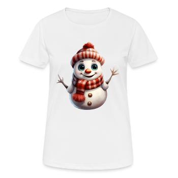 Snowman - Women's Breathable T-Shirt - white - Front - AI Model Female 172 dark (172cm)