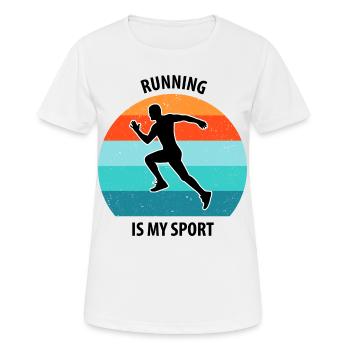 Floorball, Floorball, Field Hockey, Indoor Hockey - Women's Breathable T-Shirt - white - Front - AI Model Female 172 dark (172cm)