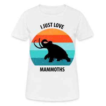 Drôle de mammouth âge de pierre âge glaciaire conception préhistorique - T-shirt respirant Femme - blanc - Devant - AI Model Female 172 dark (172cm)