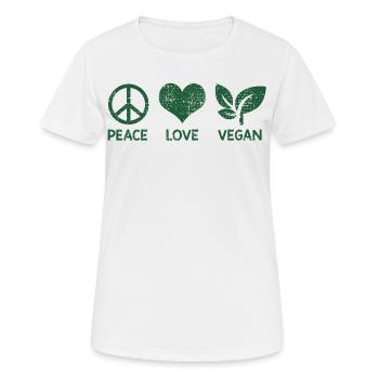 Signe de paix - T-shirt respirant Femme - blanc - Devant - AI Model Female 172 dark (172cm)