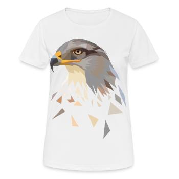Eagle Geometric Low Poly Eagle's Head - Women's Breathable T-Shirt - white - Front - AI Model Female 172 dark (172cm)