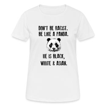 Rassismus Panda Schwarz Weiß Asiatisch - Frauen T-Shirt atmungsaktiv - Weiß - Vorne - AI Model Female 172 dark (172cm)