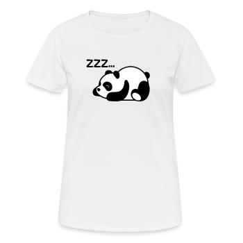 Panda schlafen ausruhen - Frauen T-Shirt atmungsaktiv - Weiß - Vorne - AI Model Female 172 dark (172cm)