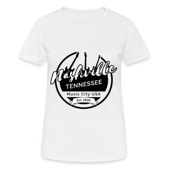 Nashville Tenessee - Frauen T-Shirt atmungsaktiv - Weiß - Vorne - AI Model Female 172 dark (172cm)