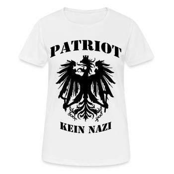 Patriot - Frauen T-Shirt atmungsaktiv - Weiß - Vorne - AI Model Female 172 dark (172cm)