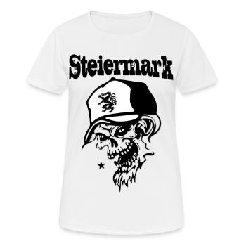 Steiermark - Frauen T-Shirt atmungsaktiv - Weiß - Vorne - AI Model Female 172 dark (172cm)