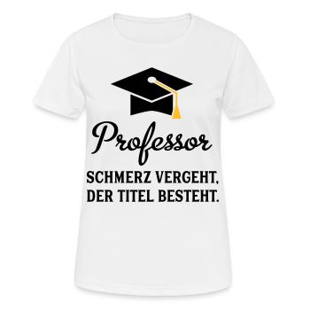 professor - Frauen T-Shirt atmungsaktiv - Weiß - Vorne - AI Model Female 172 dark (172cm)