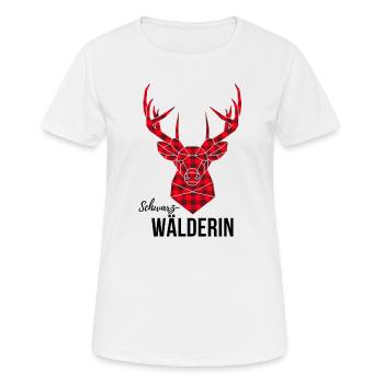 Original Schwarzwälderin Black Edition - Frauen T-Shirt atmungsaktiv - Weiß - Vorne - AI Model Female 172 dark (172cm)