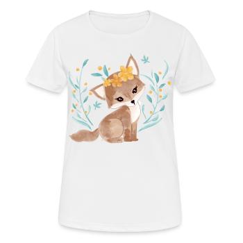 Small fox - Women's Breathable T-Shirt - white - Front - AI Model Female 172 dark (172cm)