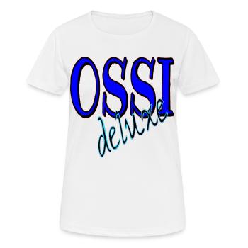 Ossi deluxe - Frauen T-Shirt atmungsaktiv - Weiß - Vorne - AI Model Female 172 dark (172cm)
