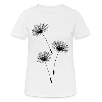 Pissenlit pissenlit fleurs - T-shirt respirant Femme - blanc - Devant - AI Model Female 172 dark (172cm)