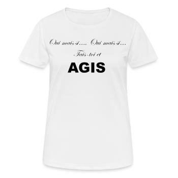 tais toi ok - T-shirt respirant Femme - blanc - Devant - AI Model Female 172 dark (172cm)