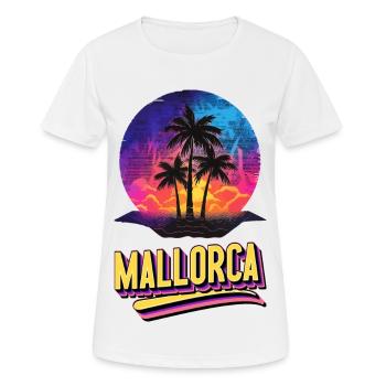 Majorque Espagne Île d’été Palmiers Beach Party - T-shirt respirant Femme - blanc - Devant - AI Model Female 172 dark (172cm)