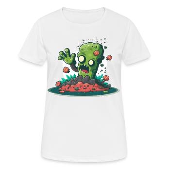 L’ascension des zombies - T-shirt respirant Femme - blanc - Devant - AI Model Female 172 dark (172cm)