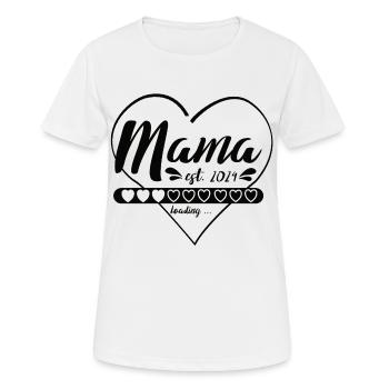 Mom to be - Mama est. 2024. Werdende Mutter - Frauen T-Shirt atmungsaktiv - Weiß - Vorne - AI Model Female 172 dark (172cm)