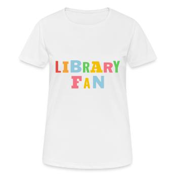 Library Fan - Women's Breathable T-Shirt - white - Front - AI Model Female 172 dark (172cm)