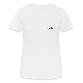 Chef d'équipe | logo - T-shirt respirant Femme - blanc - Devant - AI Model Female 172 dark (172cm)