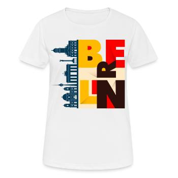 Berlin Skyline Stadt City Deutschland Germany - Women's Breathable T-Shirt - white - Front - AI Model Female 172 dark (172cm)