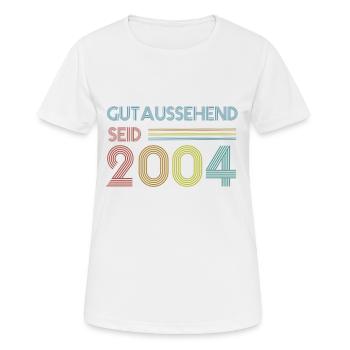 Vintage 17. Geburtstag Geschenkidee 2004 - Frauen T-Shirt atmungsaktiv - Weiß - Vorne - AI Model Female 172 dark (172cm)
