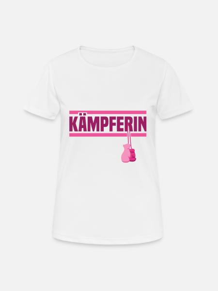 Brustkrebs Bewusstsein Kämpferin Mutter - Frauen T-Shirt atmungsaktiv - Weiß