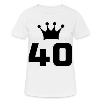 40 ans 40e anniversaire Cadeau d’anniversaire - T-shirt respirant Femme - blanc - Devant - AI Model Female 172 dark (172cm)