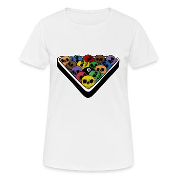 Skull billiards pool 8 - Women's Breathable T-Shirt - white - Front - AI Model Female 172 dark (172cm)