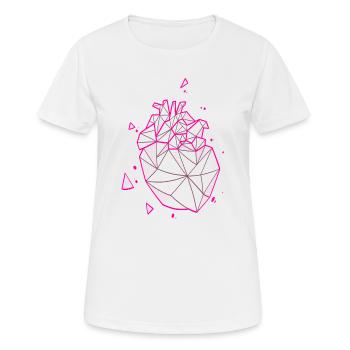 Organischer geometrischer Kern - Frauen T-Shirt atmungsaktiv - Weiß - Vorne - AI Model Female 172 dark (172cm)