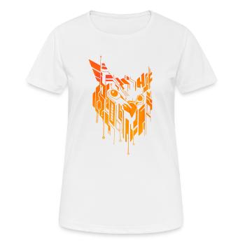 Hibou circuit imprimé - T-shirt respirant Femme - blanc - Devant - AI Model Female 172 dark (172cm)