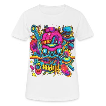 Sick Crazy Colorful Party Design - T-shirt respirant Femme - blanc - Devant - AI Model Female 172 dark (172cm)