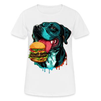 Dog Licks Gentle Citizen Funny Design - T-shirt respirant Femme - blanc - Devant - AI Model Female 172 dark (172cm)