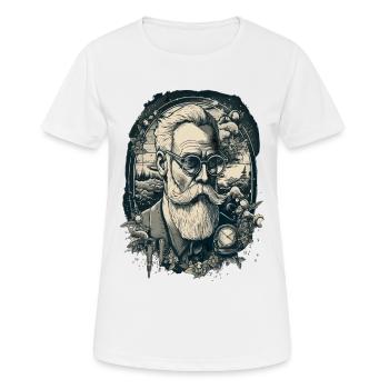 Retro Vintage Barber Man Style Design de mode - T-shirt respirant Femme - blanc - Devant - AI Model Female 172 dark (172cm)