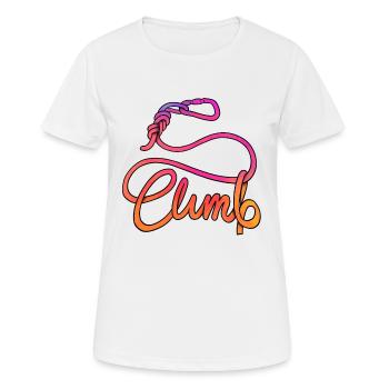 Mousqueton corde d'escalade multicolor - T-shirt respirant Femme - blanc - Devant - AI Model Female 172 dark (172cm)
