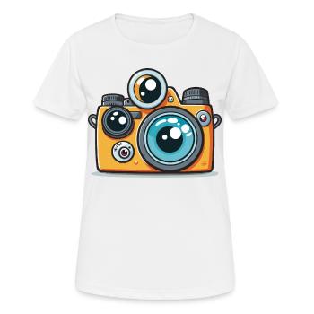 L’explorateur - T-shirt respirant Femme - blanc - Devant - AI Model Female 172 dark (172cm)