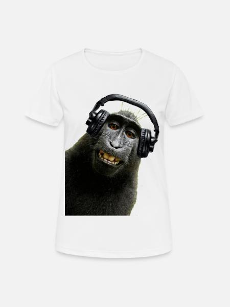 Shirt Monkey Music by CustomStyle - Women's Breathable T-Shirt - white