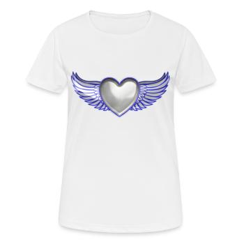 Die Schwingen des Silberherz - Frauen T-Shirt atmungsaktiv - Weiß - Vorne - AI Model Female 172 dark (172cm)