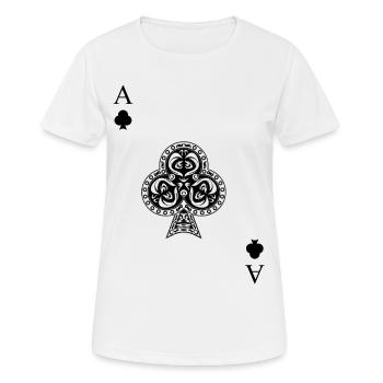 as du trèfle - T-shirt respirant Femme - blanc - Devant - AI Model Female 172 dark (172cm)