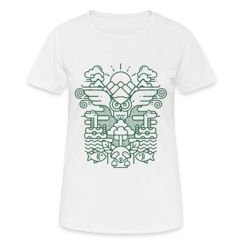 I Dream Of Ecology - Women's Breathable T-Shirt - white - Front - AI Model Female 172 dark (172cm)