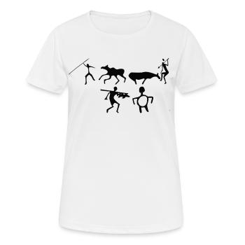 Die Jagd - Frauen T-Shirt atmungsaktiv - Weiß - Vorne - AI Model Female 172 dark (172cm)